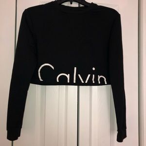Calvin Klein long sleeve crop top
